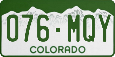 CO license plate 076MQY