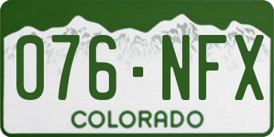 CO license plate 076NFX
