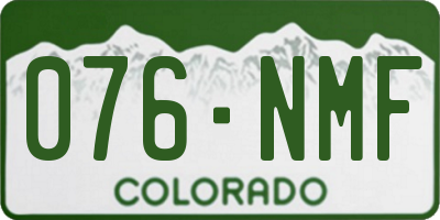 CO license plate 076NMF