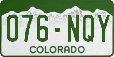 CO license plate 076NQY