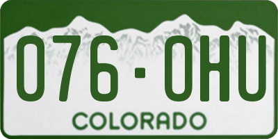 CO license plate 076OHU