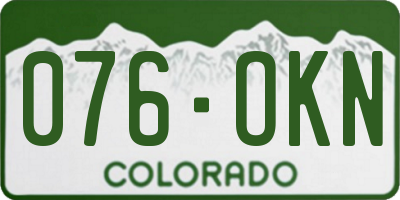 CO license plate 076OKN