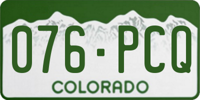CO license plate 076PCQ