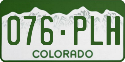 CO license plate 076PLH