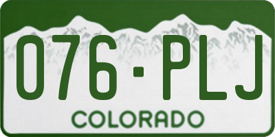 CO license plate 076PLJ