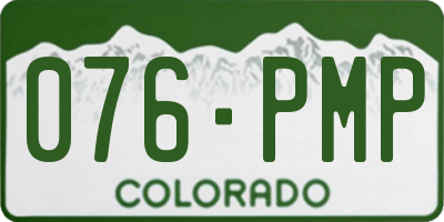 CO license plate 076PMP