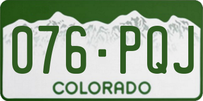 CO license plate 076PQJ