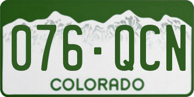 CO license plate 076QCN