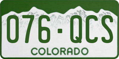 CO license plate 076QCS