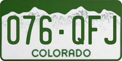 CO license plate 076QFJ