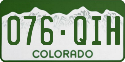 CO license plate 076QIH