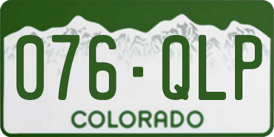 CO license plate 076QLP
