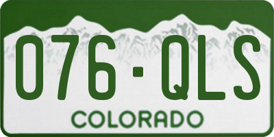 CO license plate 076QLS