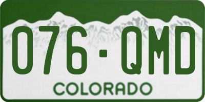 CO license plate 076QMD