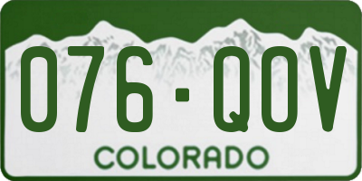 CO license plate 076QOV