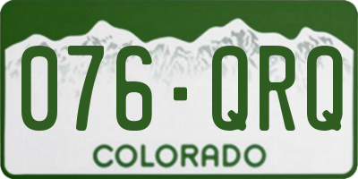 CO license plate 076QRQ