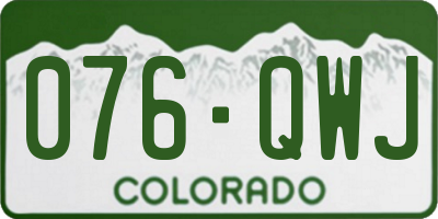 CO license plate 076QWJ