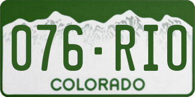 CO license plate 076RIO