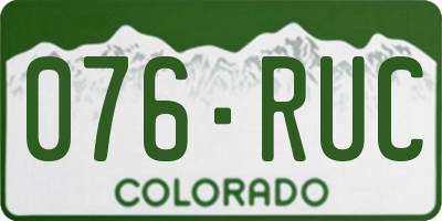 CO license plate 076RUC
