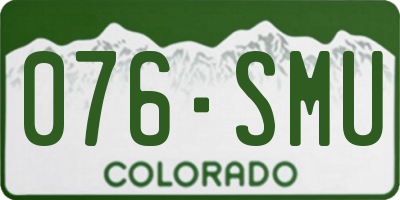 CO license plate 076SMU