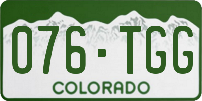 CO license plate 076TGG