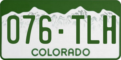 CO license plate 076TLH