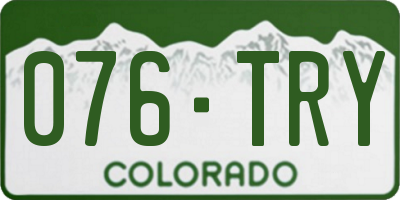 CO license plate 076TRY
