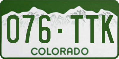 CO license plate 076TTK