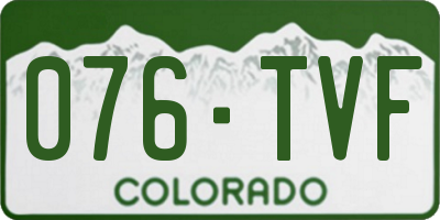 CO license plate 076TVF