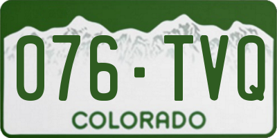 CO license plate 076TVQ