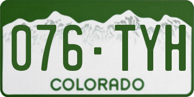 CO license plate 076TYH