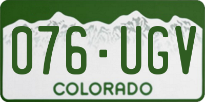 CO license plate 076UGV