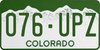 CO license plate 076UPZ