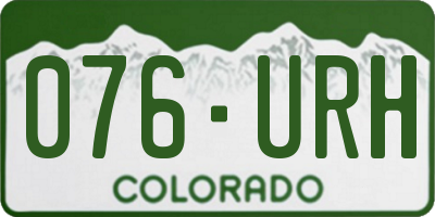 CO license plate 076URH
