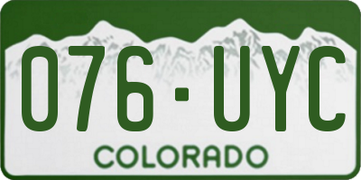 CO license plate 076UYC