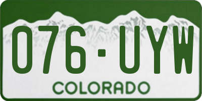 CO license plate 076UYW