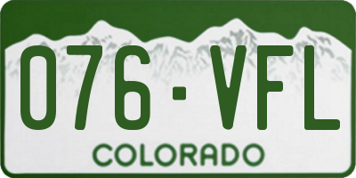CO license plate 076VFL