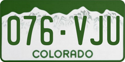 CO license plate 076VJU