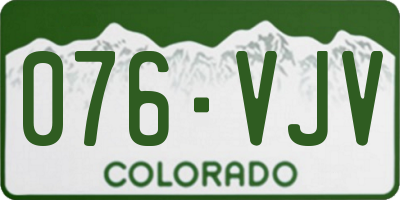 CO license plate 076VJV