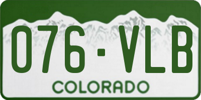 CO license plate 076VLB