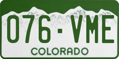 CO license plate 076VME