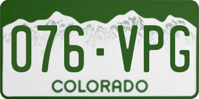 CO license plate 076VPG