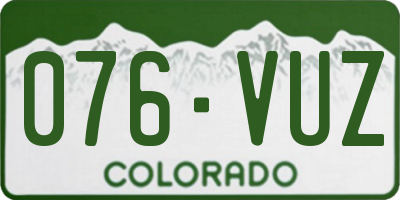CO license plate 076VUZ