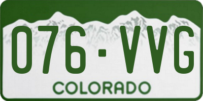 CO license plate 076VVG