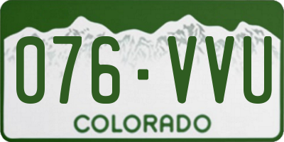 CO license plate 076VVU