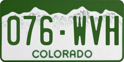 CO license plate 076WVH
