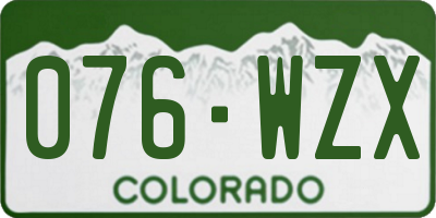 CO license plate 076WZX
