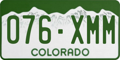 CO license plate 076XMM