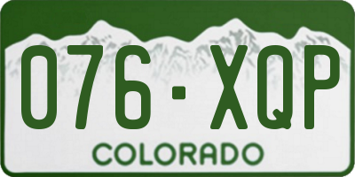 CO license plate 076XQP