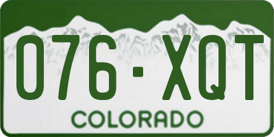 CO license plate 076XQT